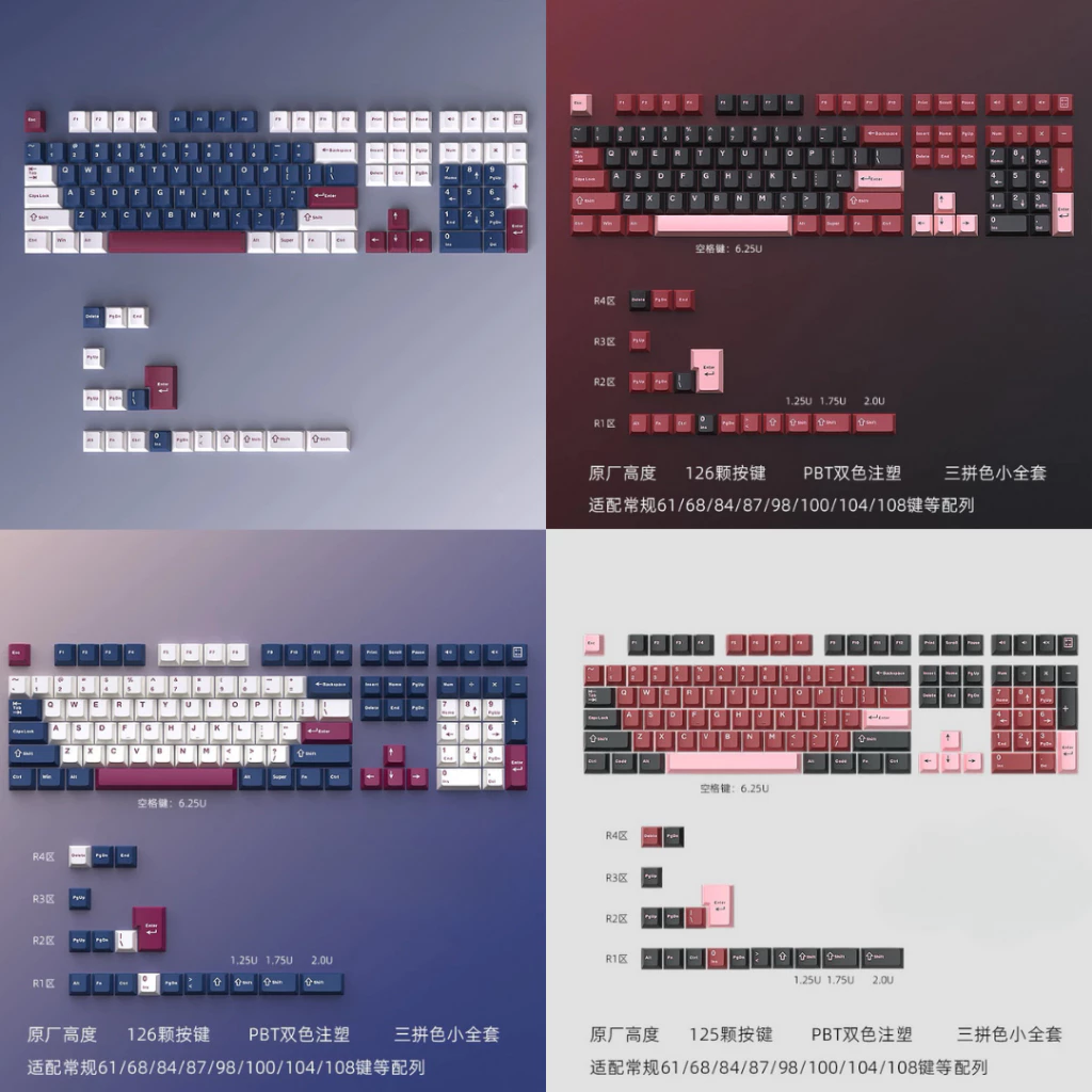 Keycap Profile Cherry đa laypout giá rẻ | PBT Doubleshot 