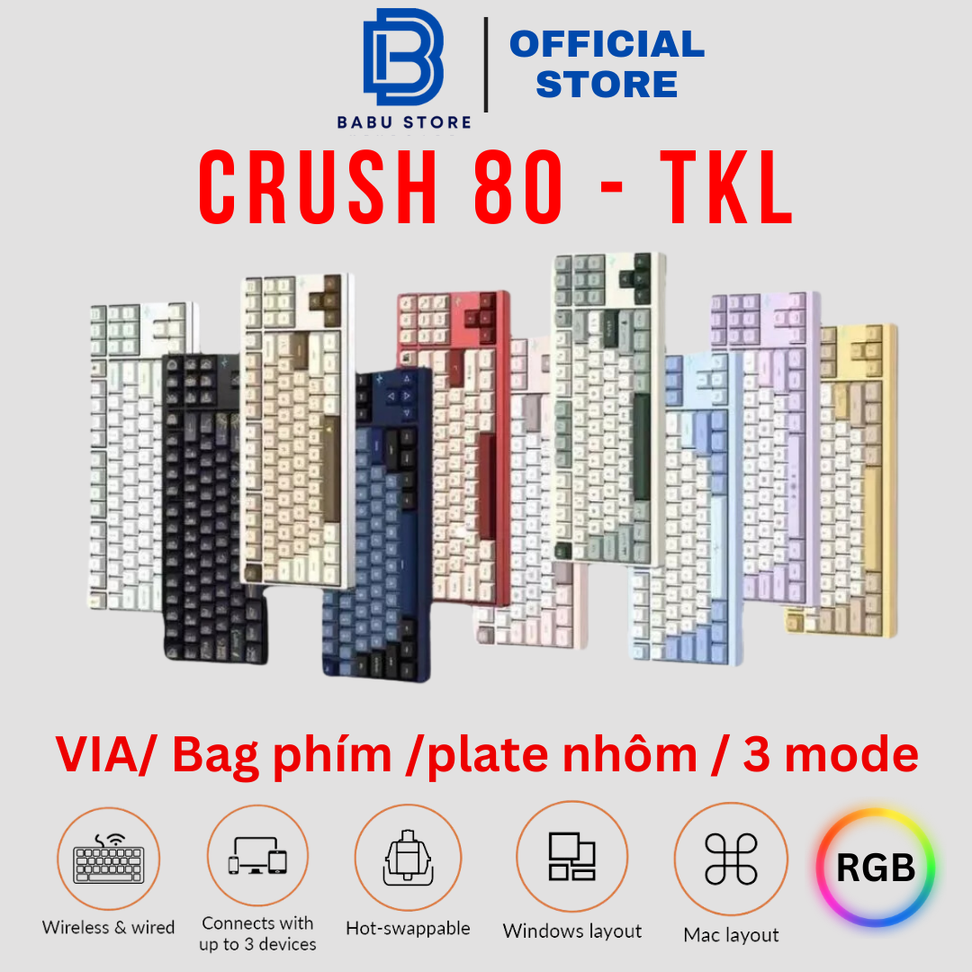 Bàn Phím Cơ Custom CRUSH 80