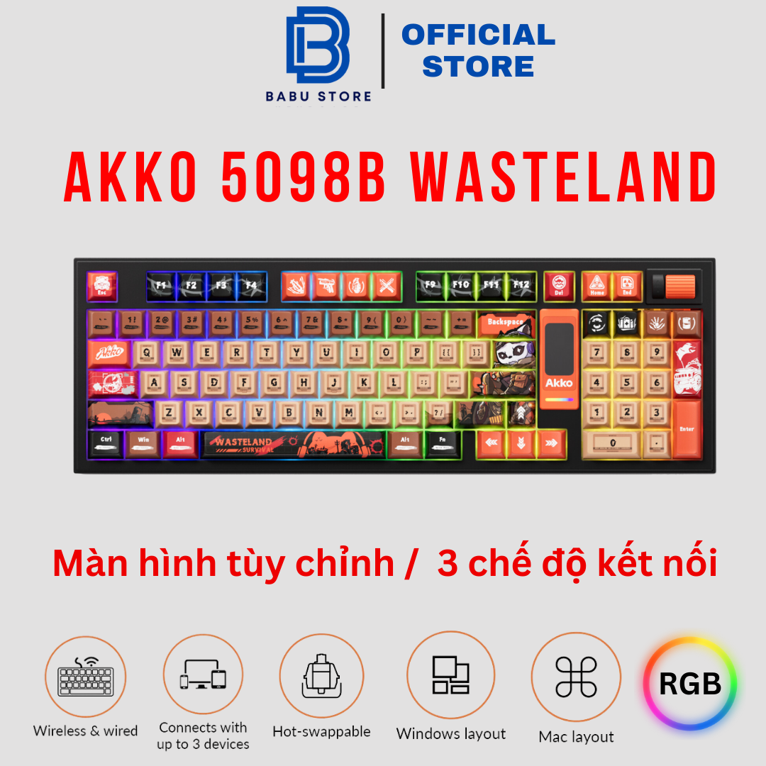 Bàn phím AKKO 5098B Wasteland Survival (RGB / Hotswap / Akko V3 Piano Pro)