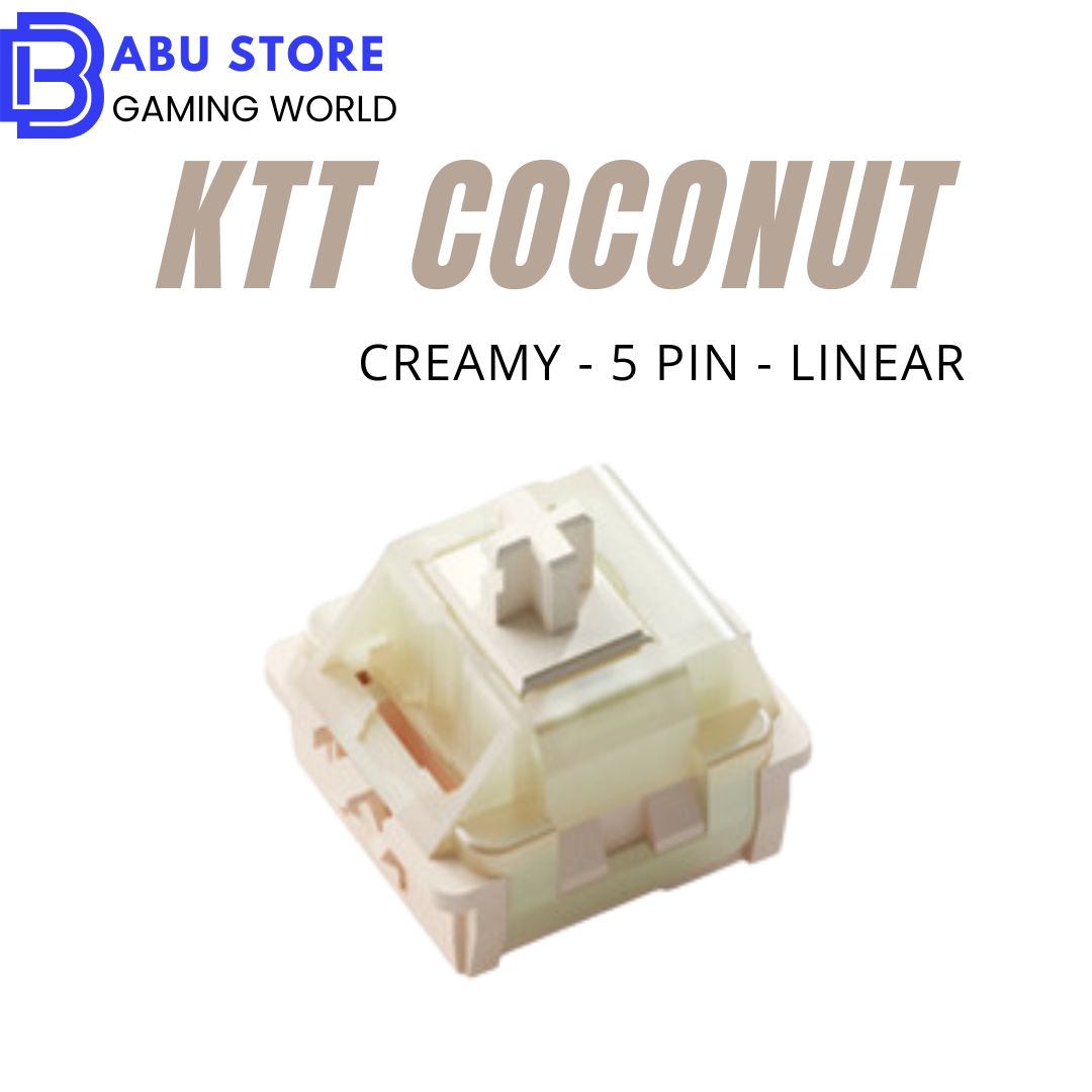 Công tắc bàn phím cơ KTT Coconut Latte Switch | 5 Pin | Linear | Pre-lube mượt