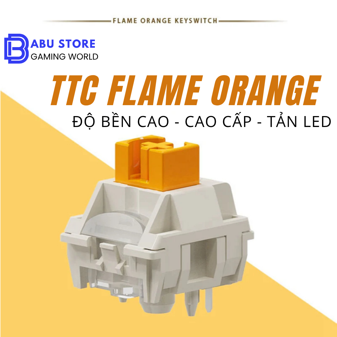 Switch bàn phím cơ cao cấp TTC Flame Orange | 5 Pin | độ bền cao | Tản led