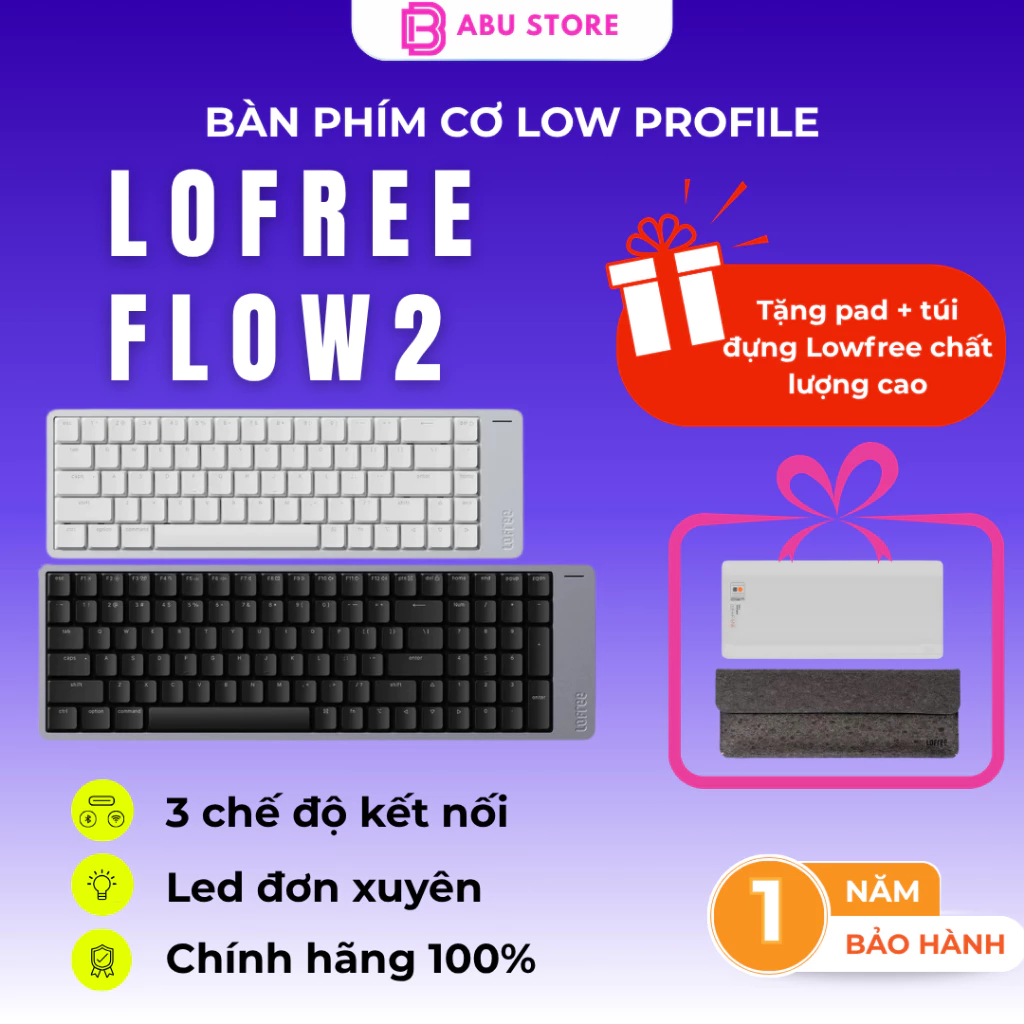Bàn Phím Cơ Lofree Flow 2 Aluminium Gray 