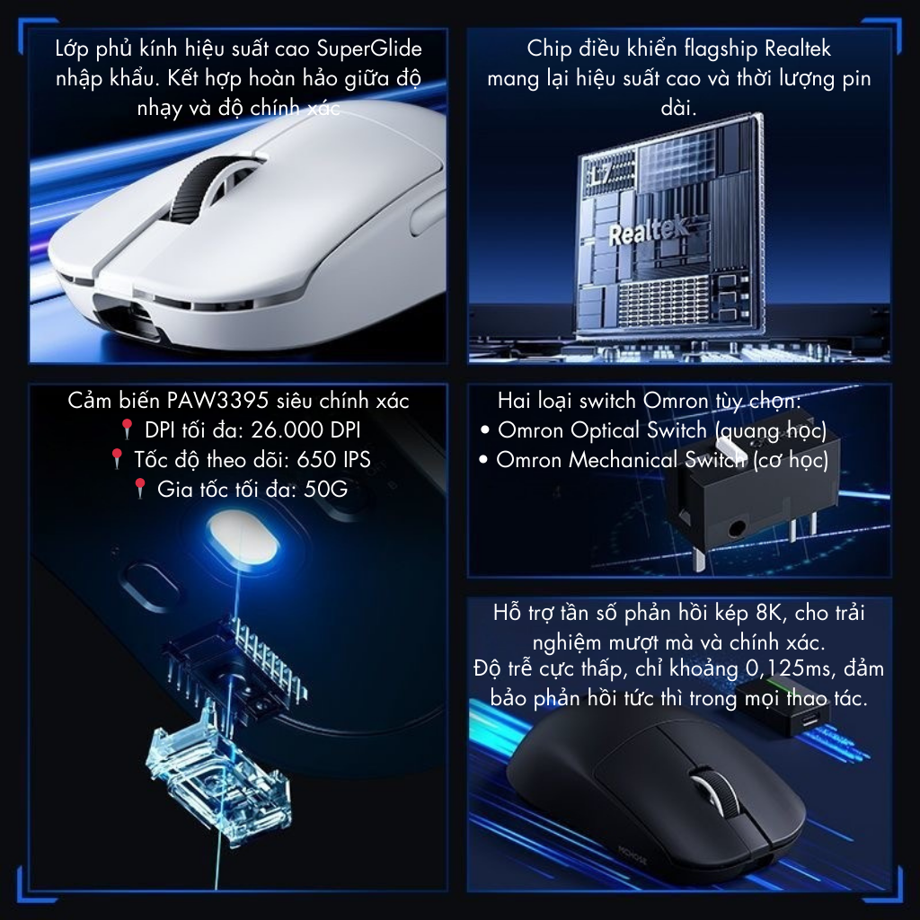 Chuột Gaming Mchose L7 / L7 Pro/ Ultra Wireless