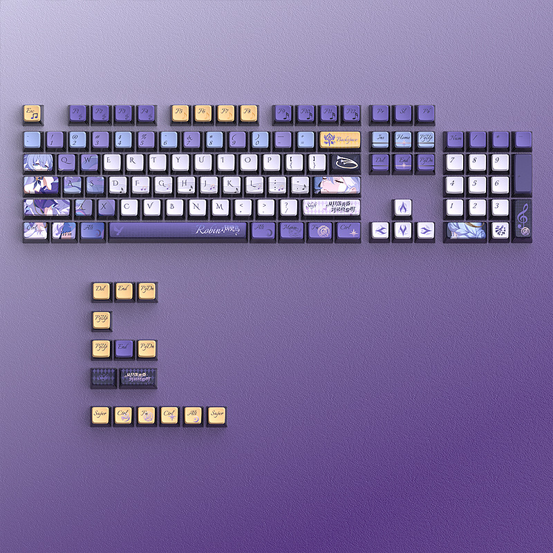 Keycap xuyên led pudding profile SA - pbt chủ đề wibu