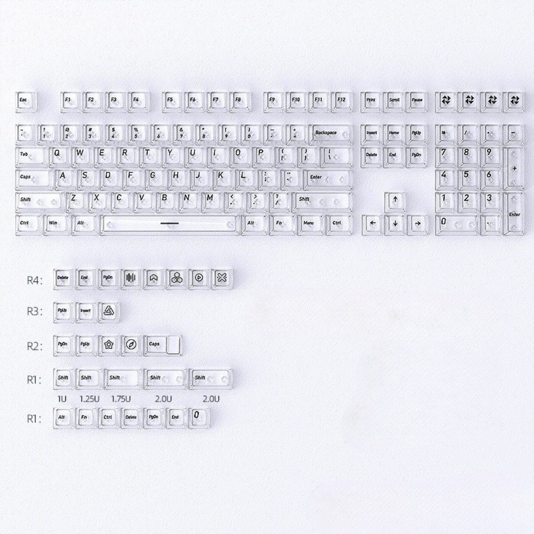 Keycap xuyên led PC profile Cherry màu đen