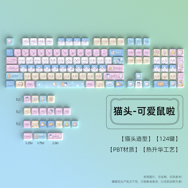 Keycap đầu mèo MAO +MOA nhựa PPT in nhiệt