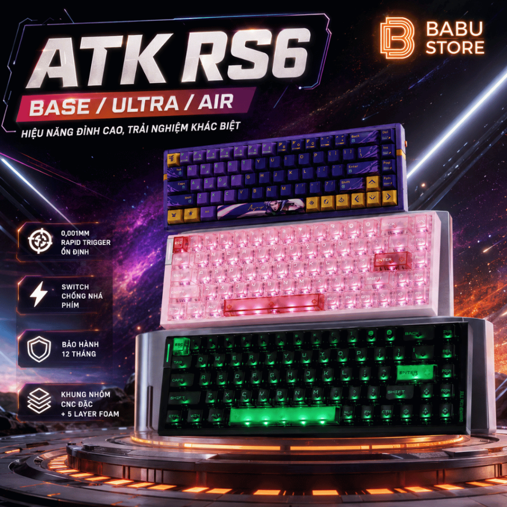 Bàn phím HE ATK RS6 Aluminum